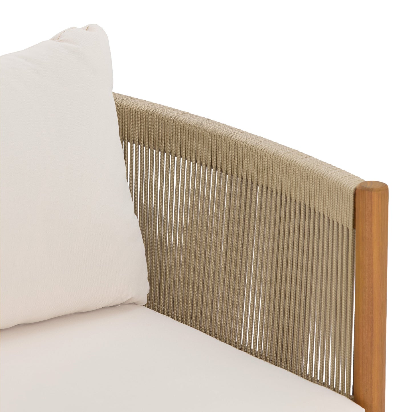 Acacia Wood Outdoor Chair And Rope Panels