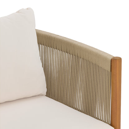 Acacia Wood Outdoor Chair And Rope Panels