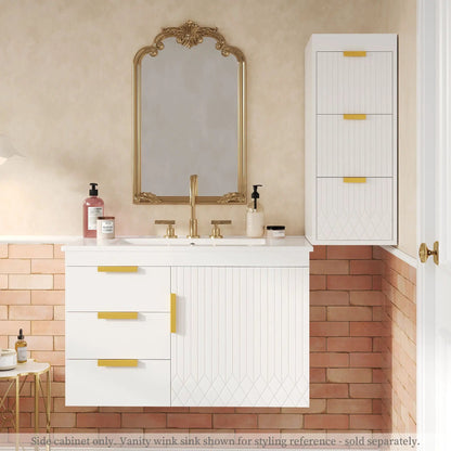 Modern Wall Mounted Floating Cabinet with Drawers