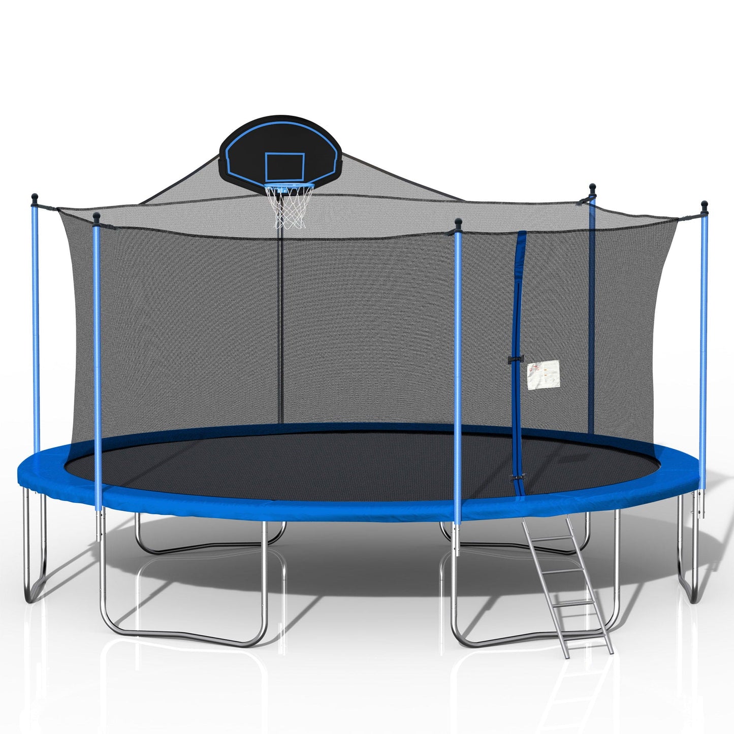 16Ft Trampoline With Basketball Hoop And Net