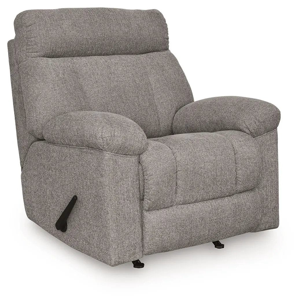 Hoyne Park rocker recliner in gray upholstery by Unique Piece Furniture on Tampa Home & Garden Store