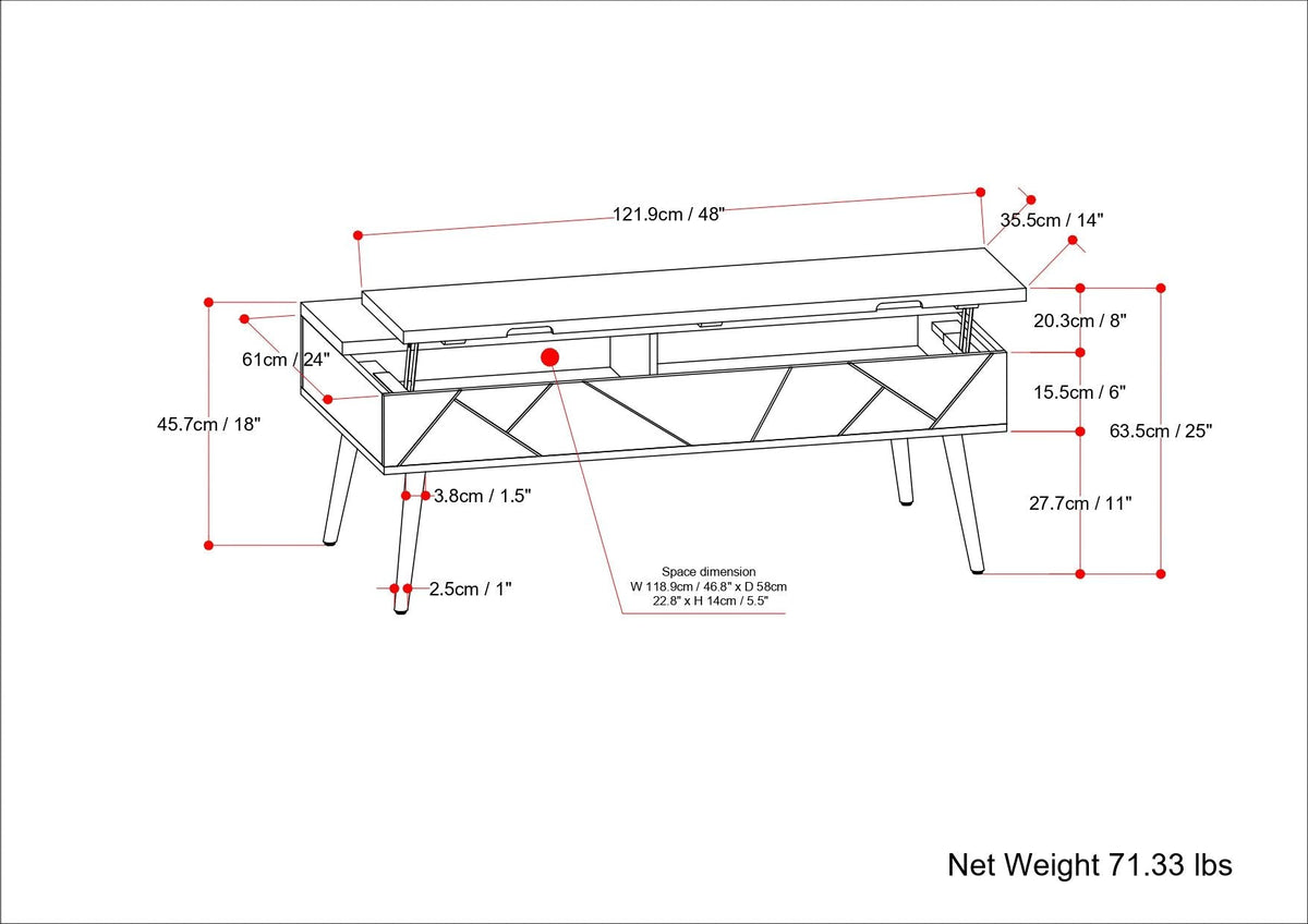 Handcrafted lift-top coffee table with storage by HouseOfZazla on Tampa Home & Garden Store