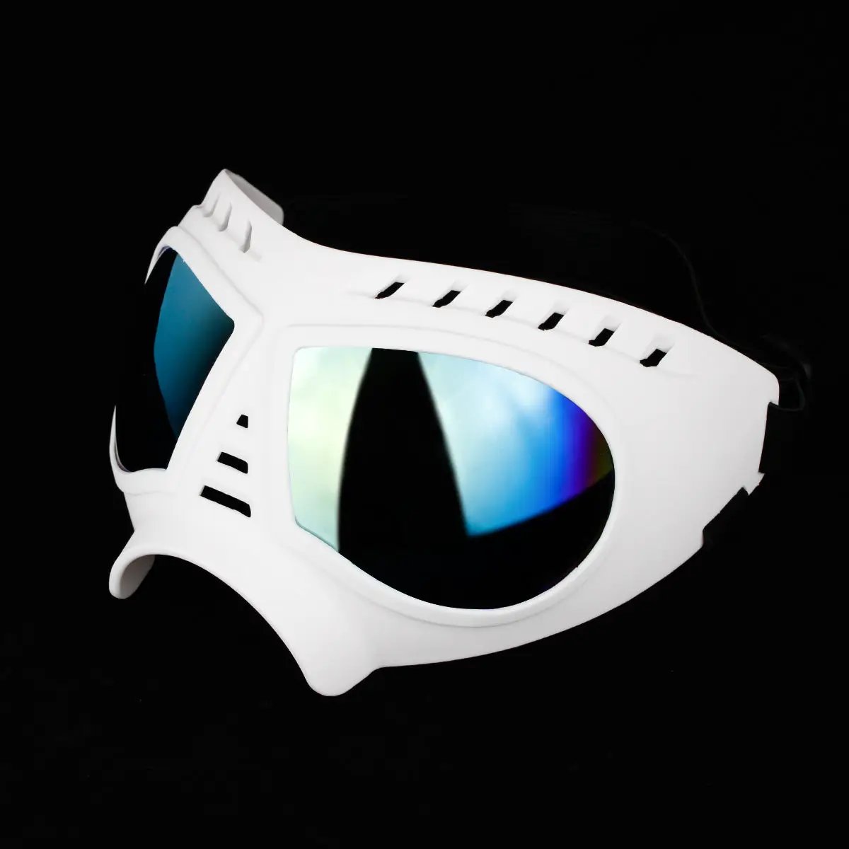 Pet sunglasses dog windproof goggles white frame with mirrored blue lenses FLIPSTYLEZLLC on Tampa Home & Garden Store