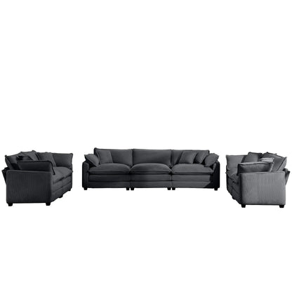 Elegant Sectional Sofa Set with Deep Seats