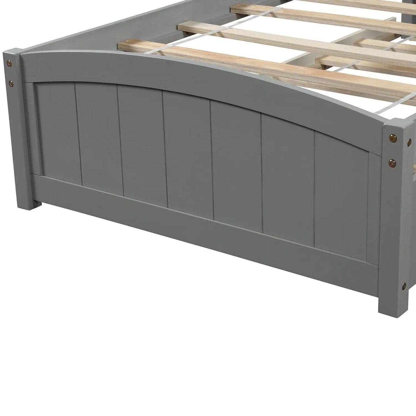 Platform Bed and Headboard With Footboard Slats