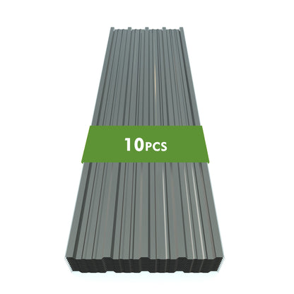 Corrugated galvanized steel roofing sheets, gray, set of ten panels by HouseOfZazla on Tampa Home & Garden Store