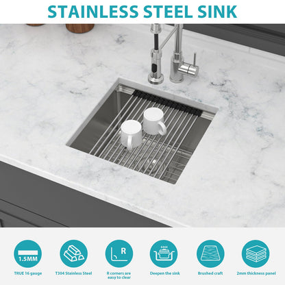 17 Inch Undermount Kitchen Sink and Single Bowl