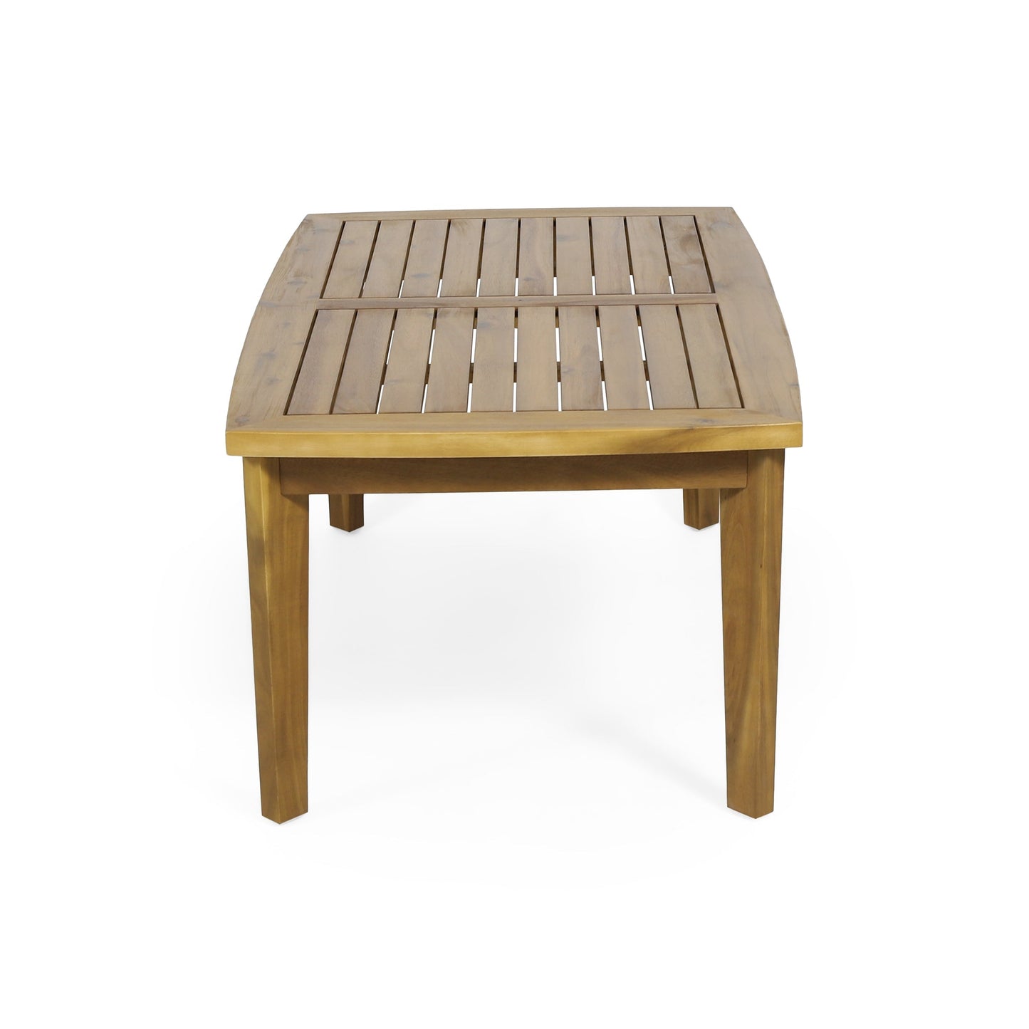Coffee table acacia wood with slatted top, natural finish from HouseOfZazla outdoor seating set on Tampa Home & Garden Store