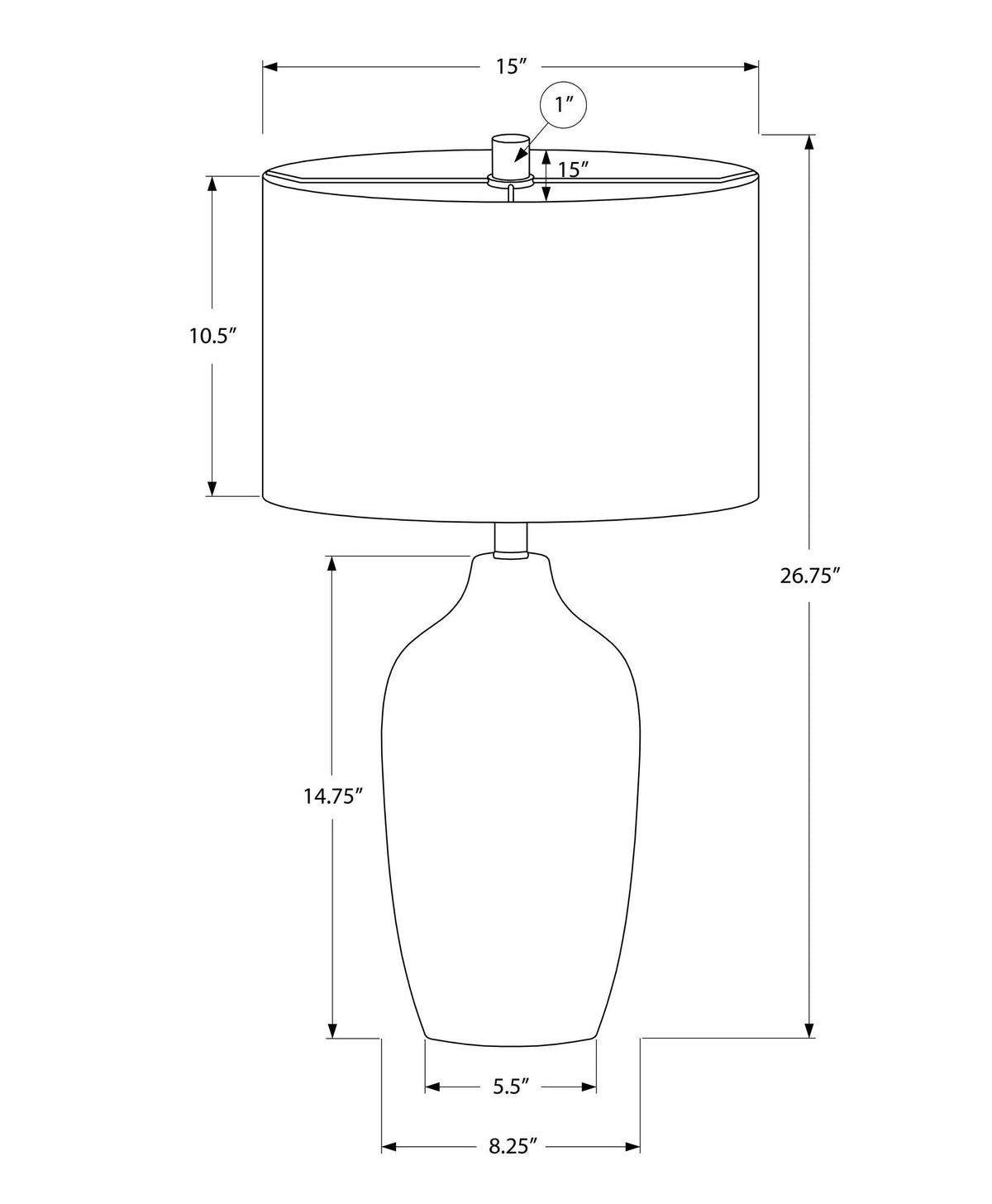Table lamp gray ceramic and resin contemporary design by HouseOfZazla on Tampa Home & Garden Store