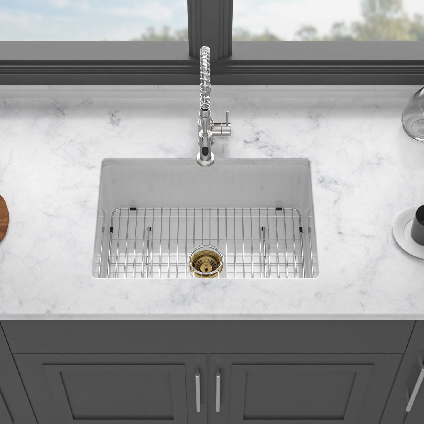 The Dual Mount Ceramic Single Bowl Kitchen Sink
