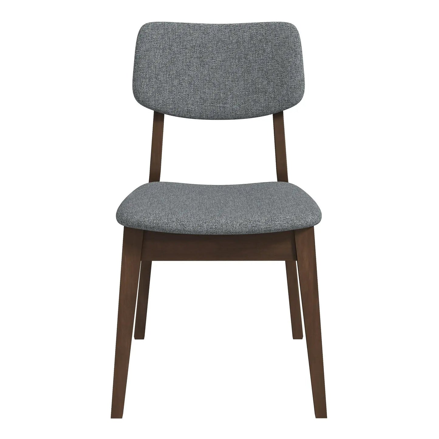 Carlos solid back side chair set of 2 gray textured upholstery Unique Piece Furniture on Tampa Home & Garden Store