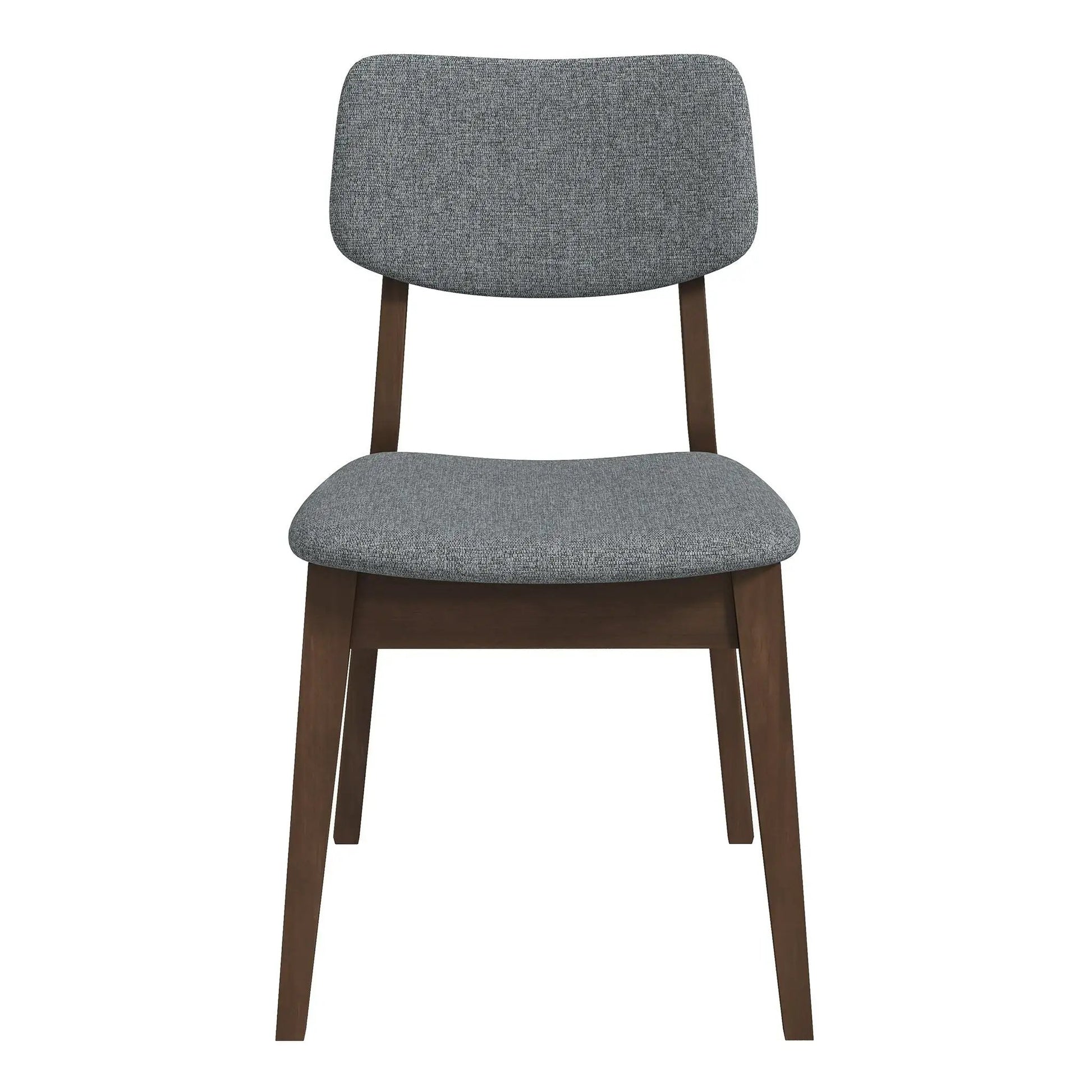 Carlos solid back side chair set of 2 gray textured upholstery Unique Piece Furniture on Tampa Home & Garden Store