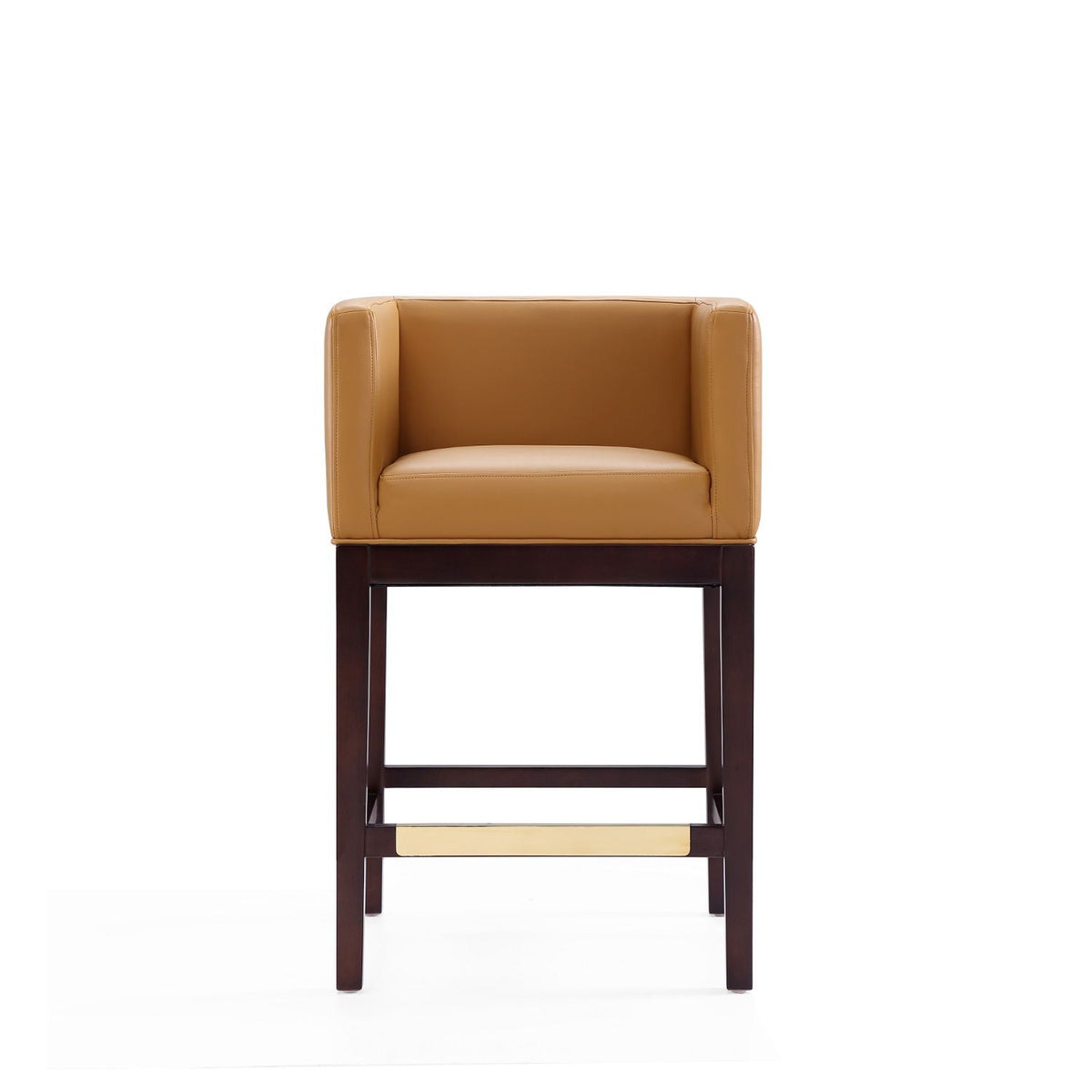 Counter Stool with Upholstered Tan Seat and Beech Wood Frame, counter height on Tampa Home & Garden Store