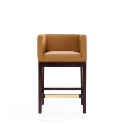 Counter Stool with Upholstered Tan Seat and Beech Wood Frame, counter height on Tampa Home & Garden Store
