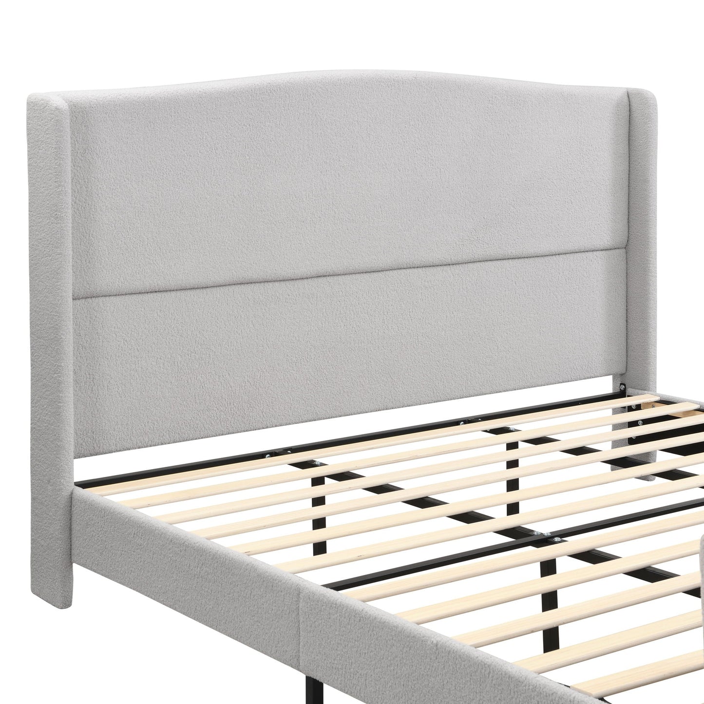 Sturdy Platform Bed Frame and a Padded Headboard