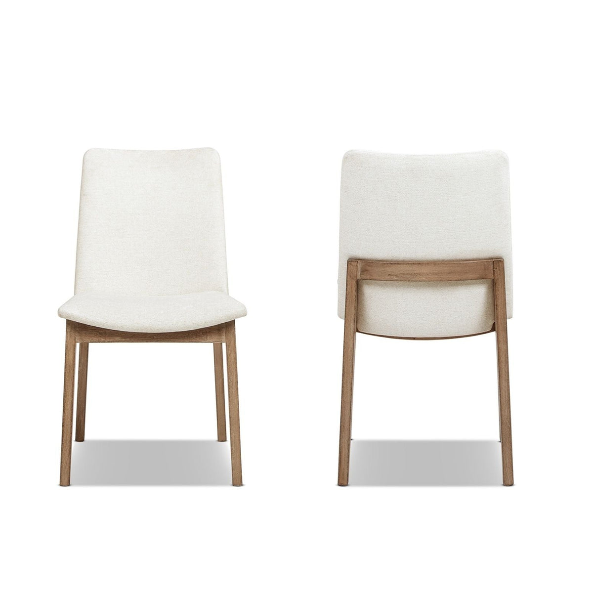Light beige dining chair set of 2 with reclaimed pine wood frames by HouseOfZazla on Tampa Home & Garden Store