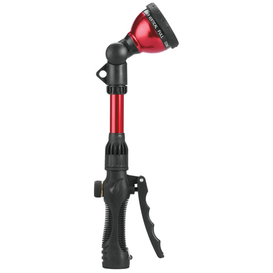 Orbit Irrigation 14-Inch front-trigger hose end nozzle with 10-pattern ratchet head wand red on Tampa Home & Garden Store
