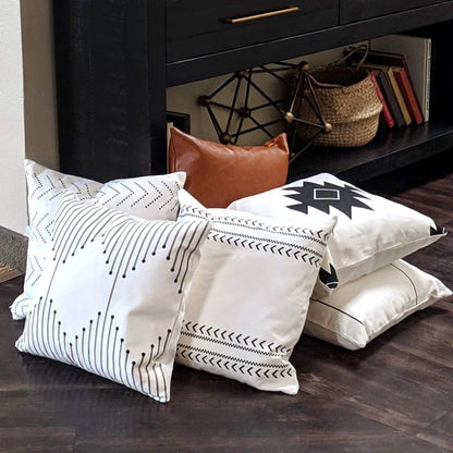 Amber and Farmhouse Pillow Set 18x18 Inches