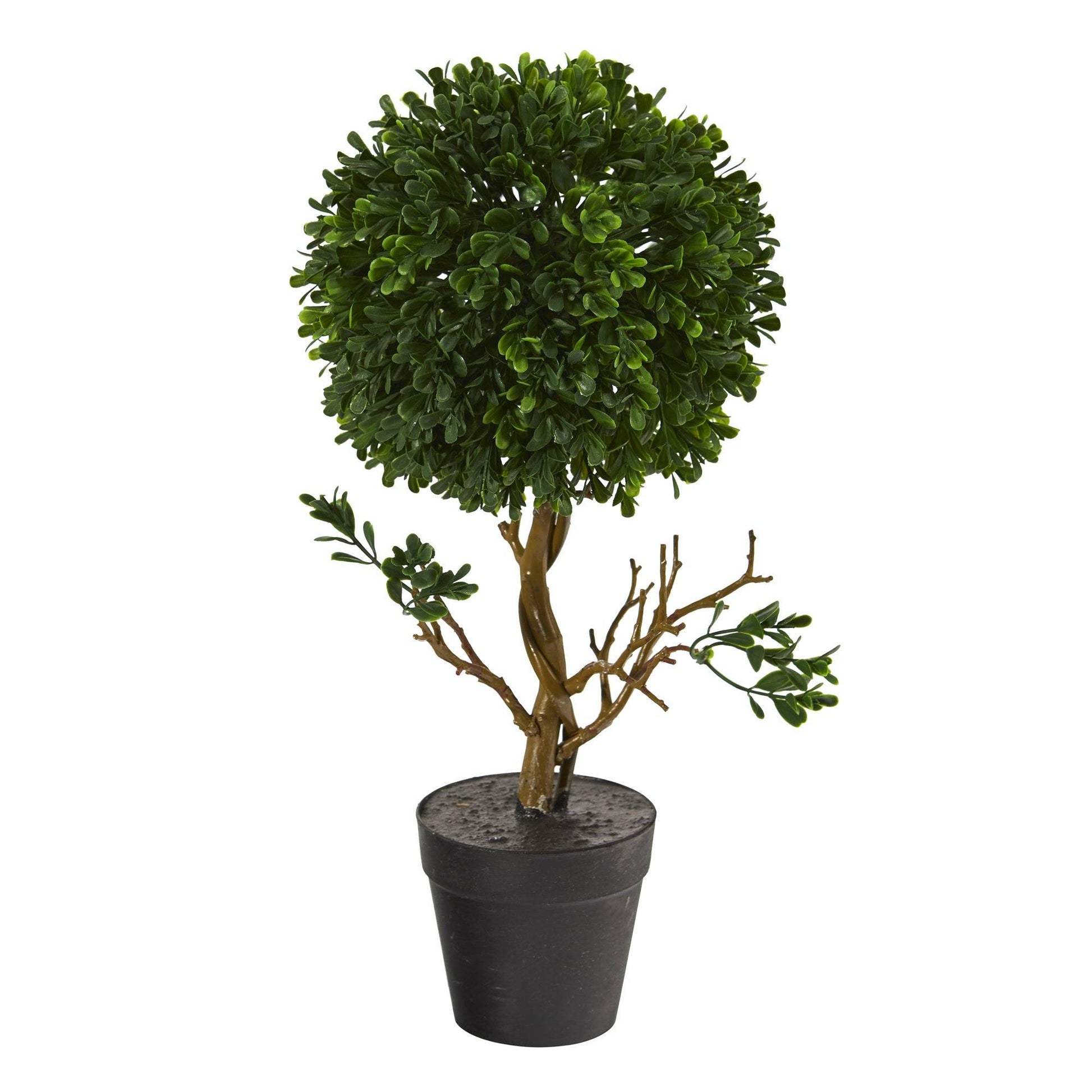 15” Boxwood Topiary Artificial Tree UV Resistant (Indoor/Outdoor) - Tampa Home & Garden Store