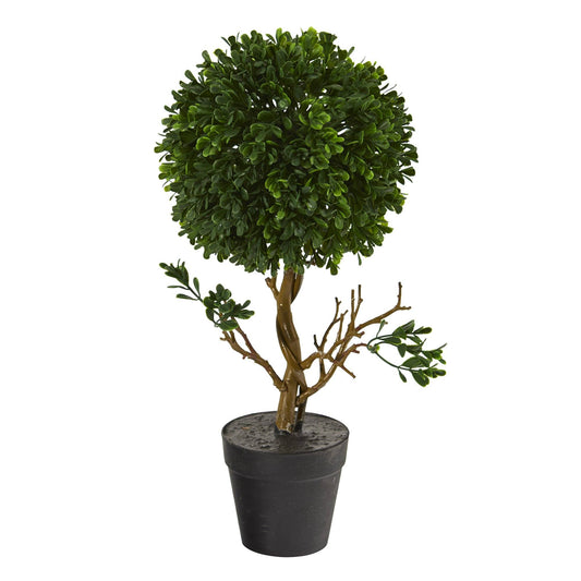 15” Boxwood Topiary Artificial Tree UV Resistant (Indoor/Outdoor) - Tampa Home & Garden Store