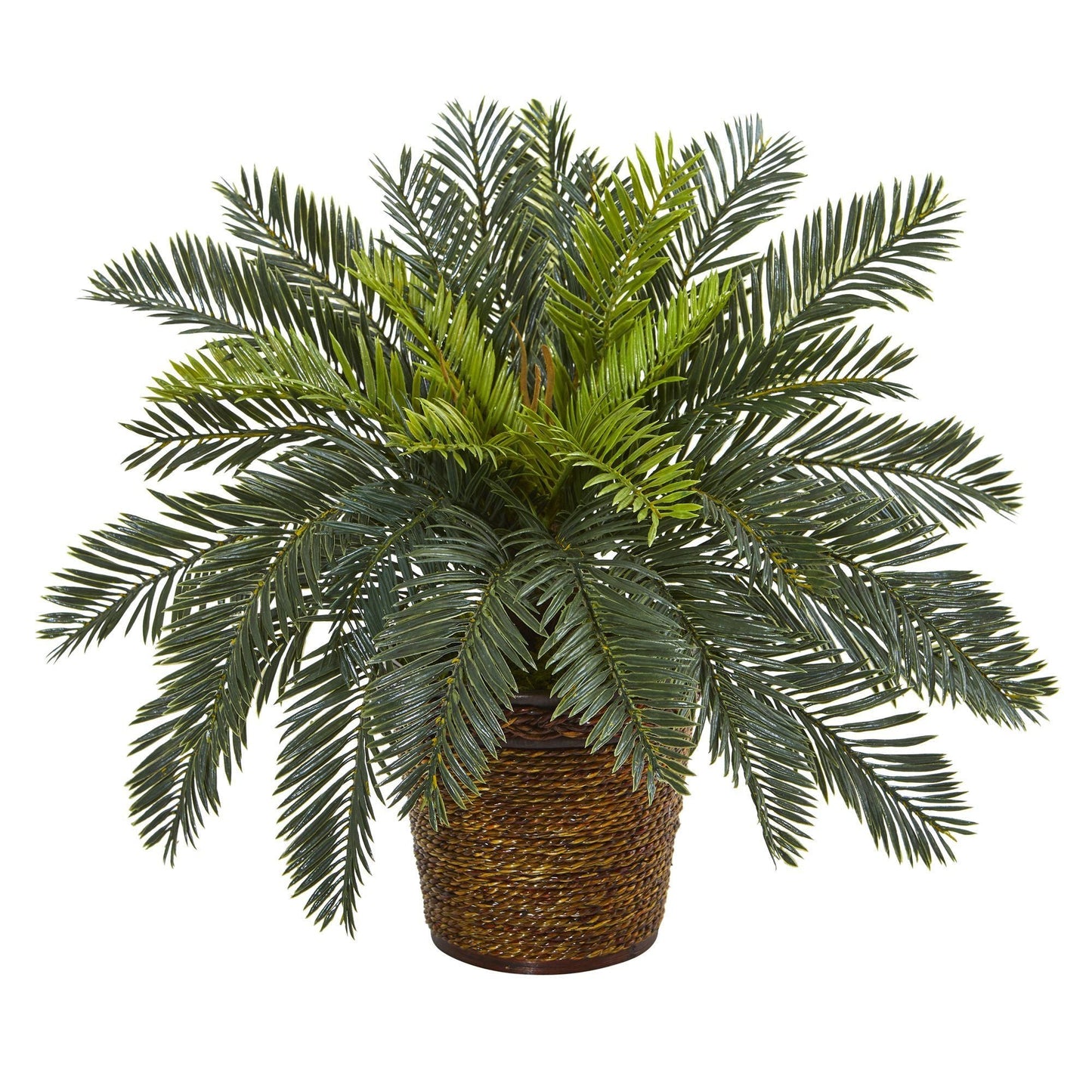 15” Cycas Artificial Plant in Basket - Tampa Home & Garden Store