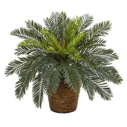 15” Cycas Artificial Plant in Basket - Tampa Home & Garden Store