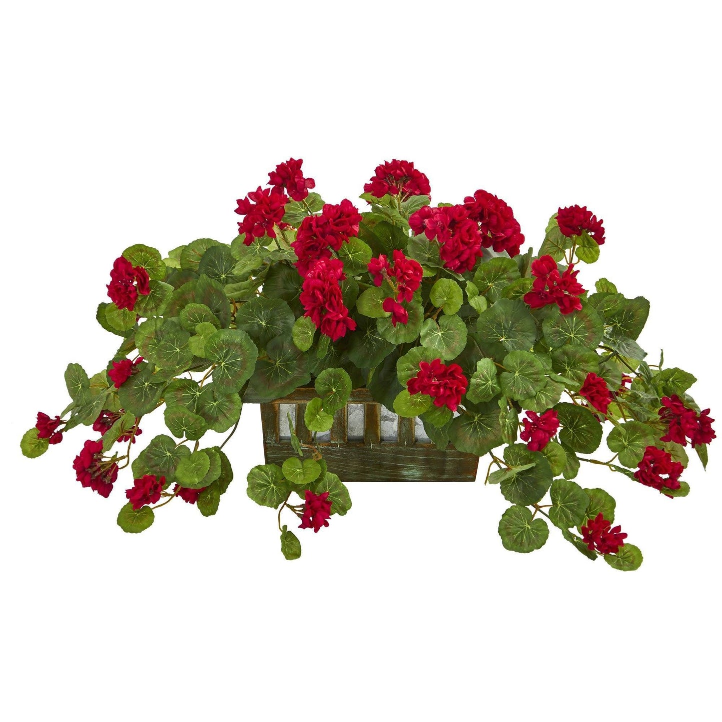 15" Geranium Faux Plant in Decorative Planter - Tampa Home & Garden Store