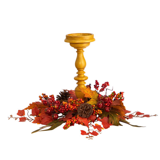 15” Harvest Fall Artificial Candelabrum Arrangement - Tampa Home & Garden Store
