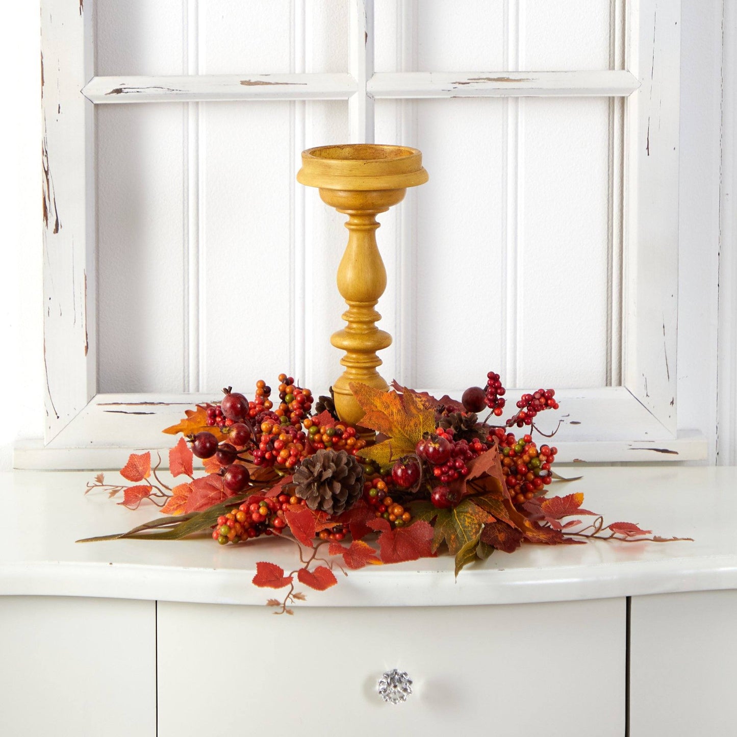 15” Harvest Fall Artificial Candelabrum Arrangement - Tampa Home & Garden Store