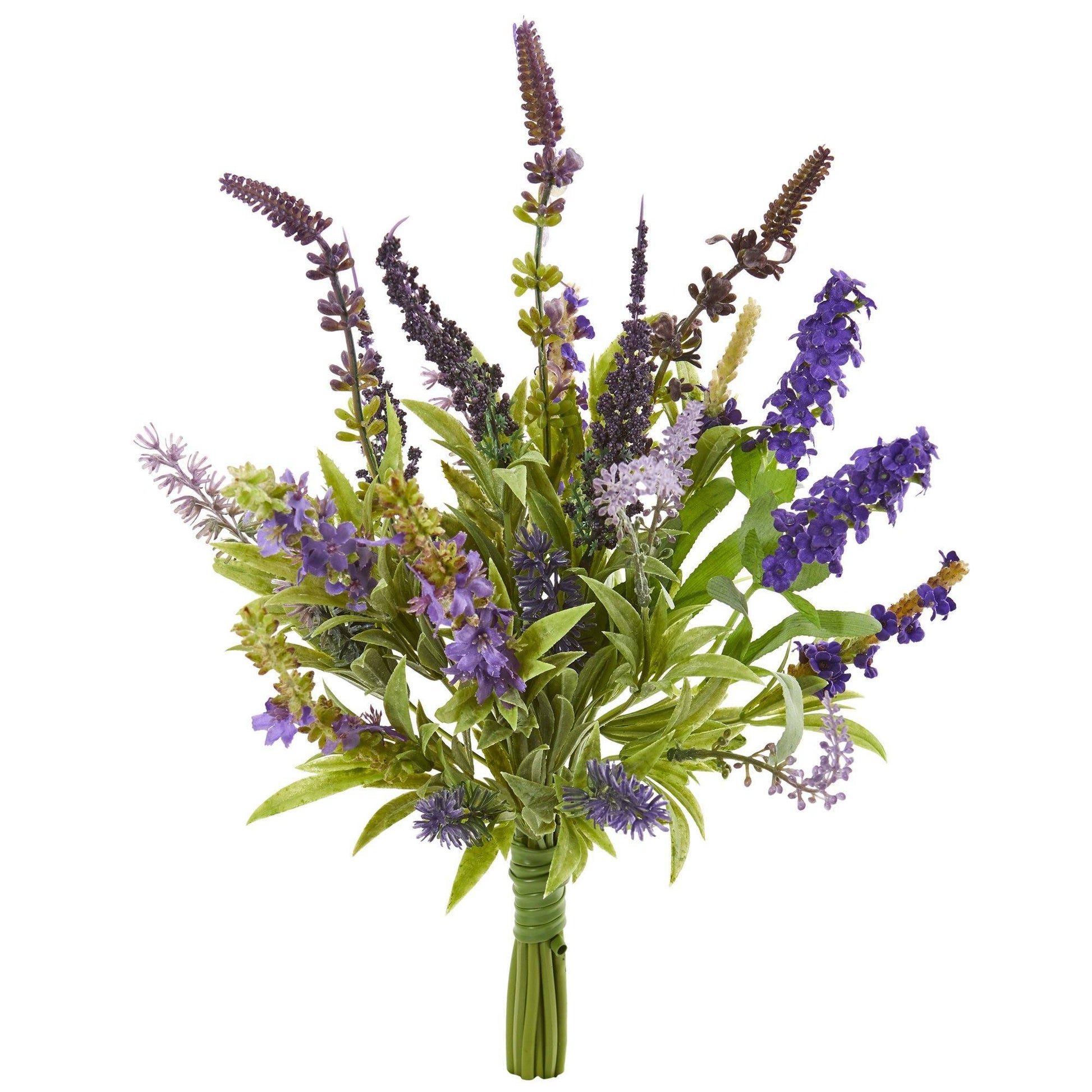 15” Lavender Artificial Flower Bouquet (Set of 3) - Tampa Home & Garden Store