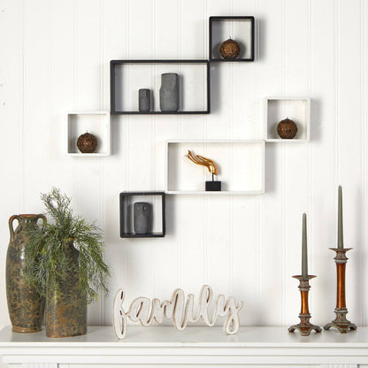 15" Modern Wall Art Décor Floating Shelves (Set of 6)" - Tampa Home & Garden Store