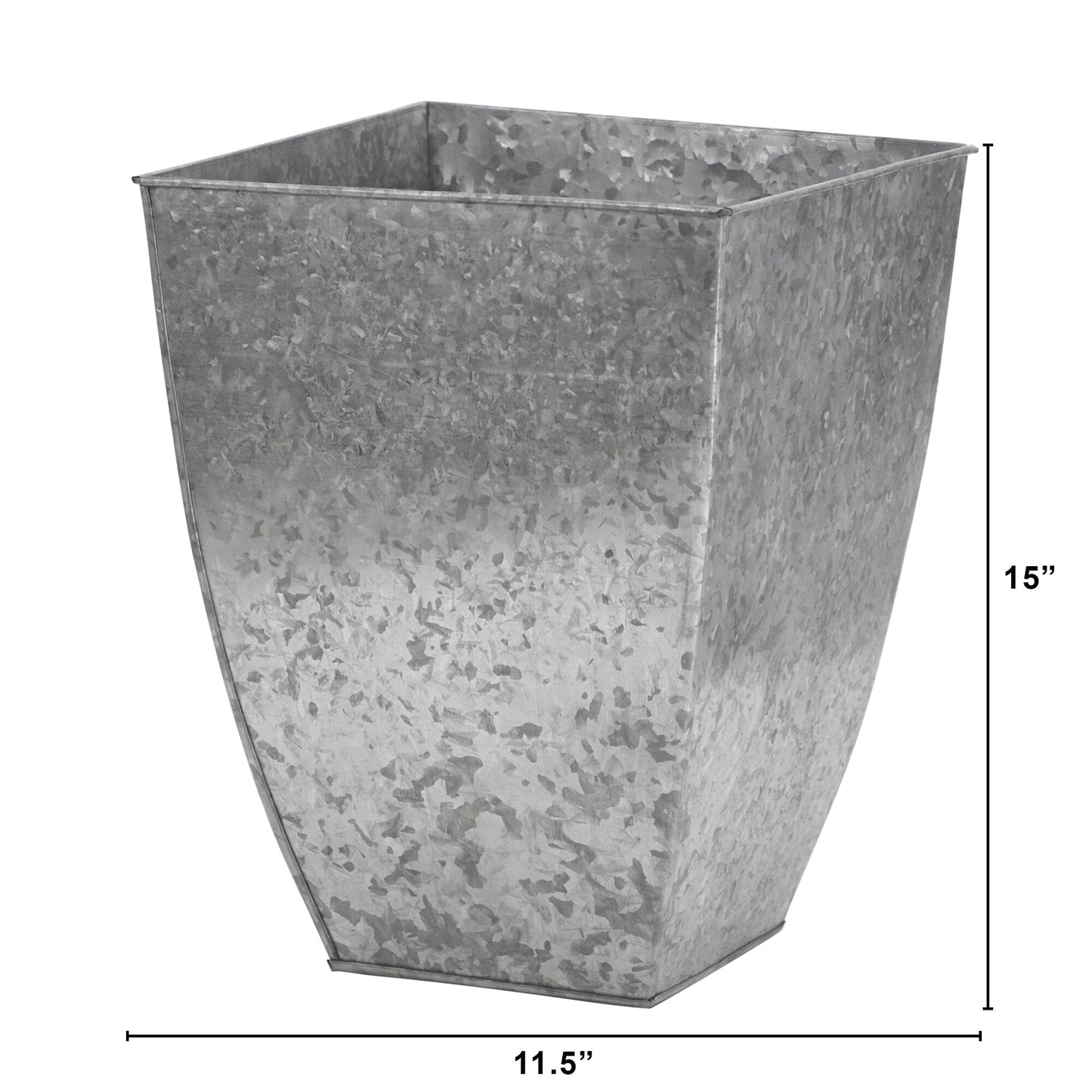 15” Square Tin Planter - Tampa Home & Garden Store