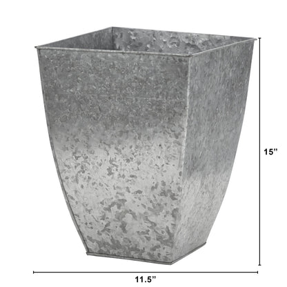 15” Square Tin Planter - Tampa Home & Garden Store