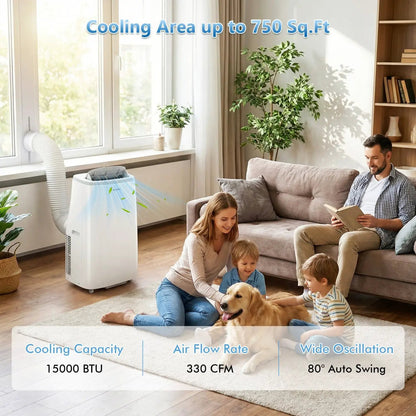 15000 BTU Portable Air Conditioner App Control