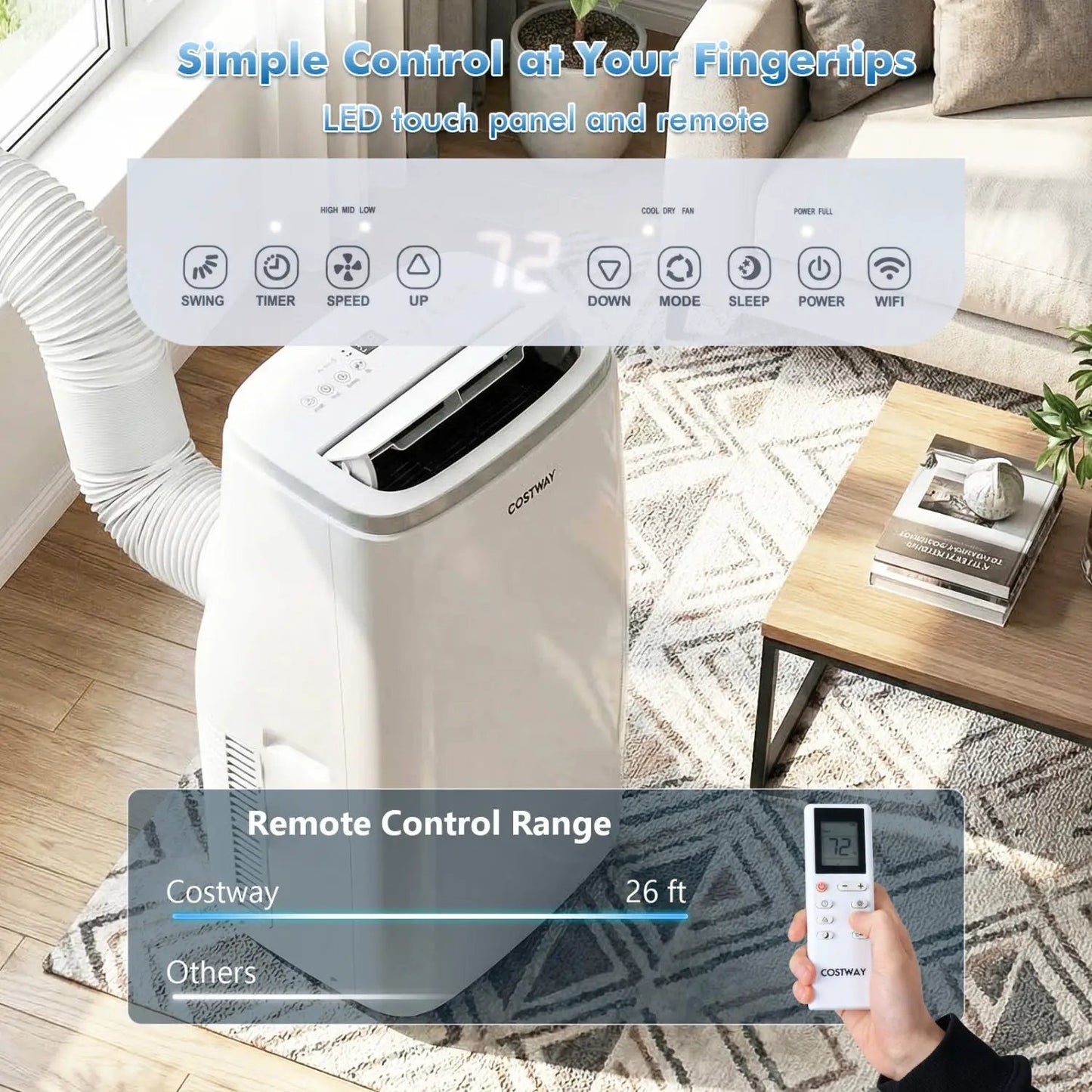 15000 BTU Portable Air Conditioner App Control