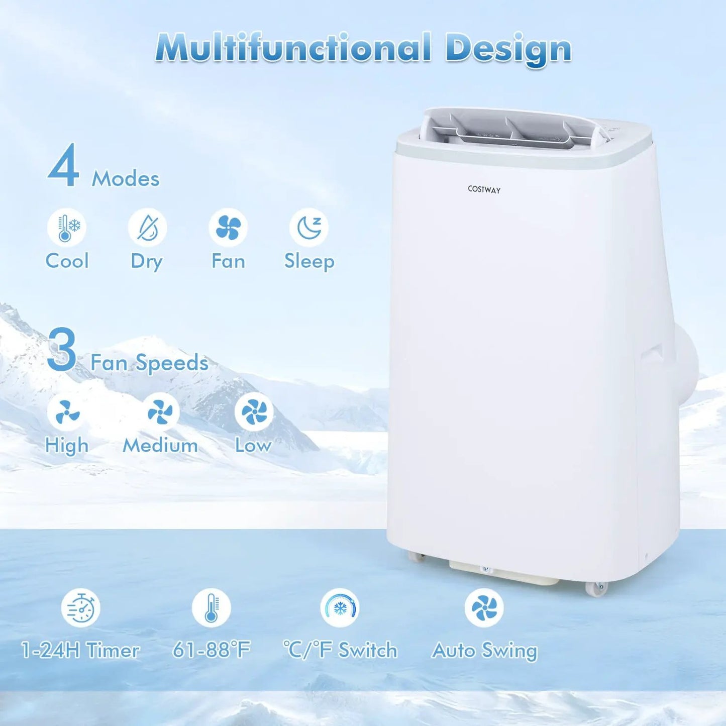 15000 BTU Portable Air Conditioner App Control