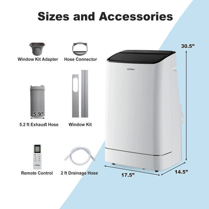 Aire acondicionado portátil inteligente de 15,000 BTU con calefacción