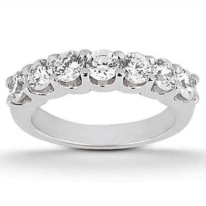14k white gold diamond scalloped U-prong wedding ring band row of diamonds Bids.com on Tampa Home & Garden Store