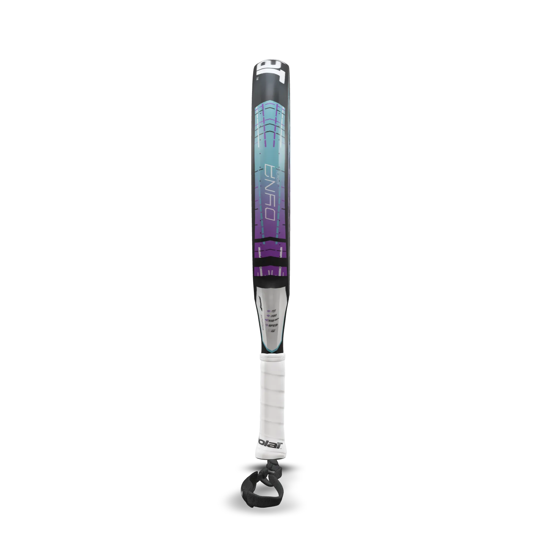 Babolat Dyna Spirit Padel Racket in blue purple gradient with white logo on Tampa Home & Garden Store