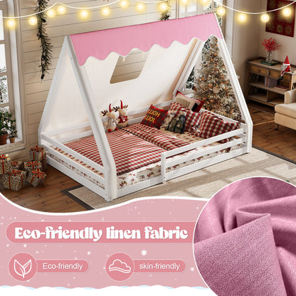 Youth House Floor Bed With Tent Light And Frame