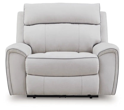 Power recliner chair with adjustable headrest in pearl ash fabric by Unique Piece Furniture on Tampa Home & Garden Store