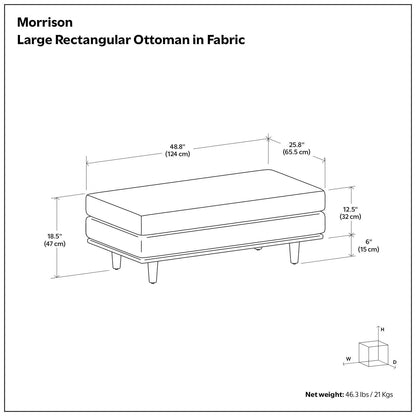 Morrison Handcrafted Ottoman Mid Century Style