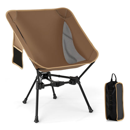 GemGear portable camping chair coffee brown with mesh back and compact carrying bag on Tampa Home & Garden Store