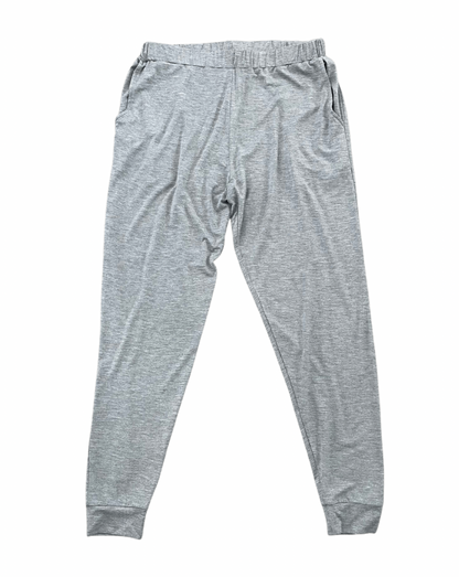 Women's Bamboo Lounge Jogger Pants gray heather, elastic waistband, pockets by Spun Bamboo on Tampa Home & Garden Store