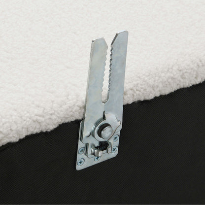 Nevve 6 Piece Upholstered Tufted Sectional ivory undercarriage hardware close-up on Tampa Home & Garden Store
