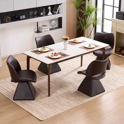 Modern Swivel Dining Chair With High Back
