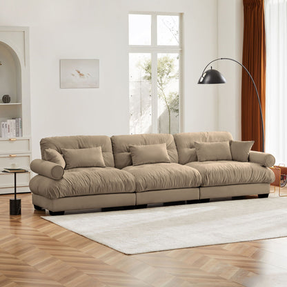 Large Modern Sofa With Cloud Comfort And Pillows