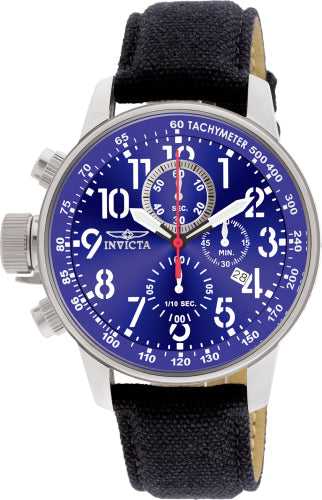 Invicta men's I-Force chronograph watch with blue dial, stainless steel case, black strap on Tampa Home & Garden Store