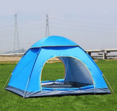 Camping tent blue dome by My Store for outdoor camping on grass on Tampa Home & Garden Store