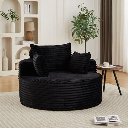 Modern single sofa with a backrest pillow